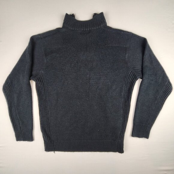 Britches XL Pullover Sweater Black 1/4 Zip Business Casual Dark Academia Warm - Picture 2 of 11